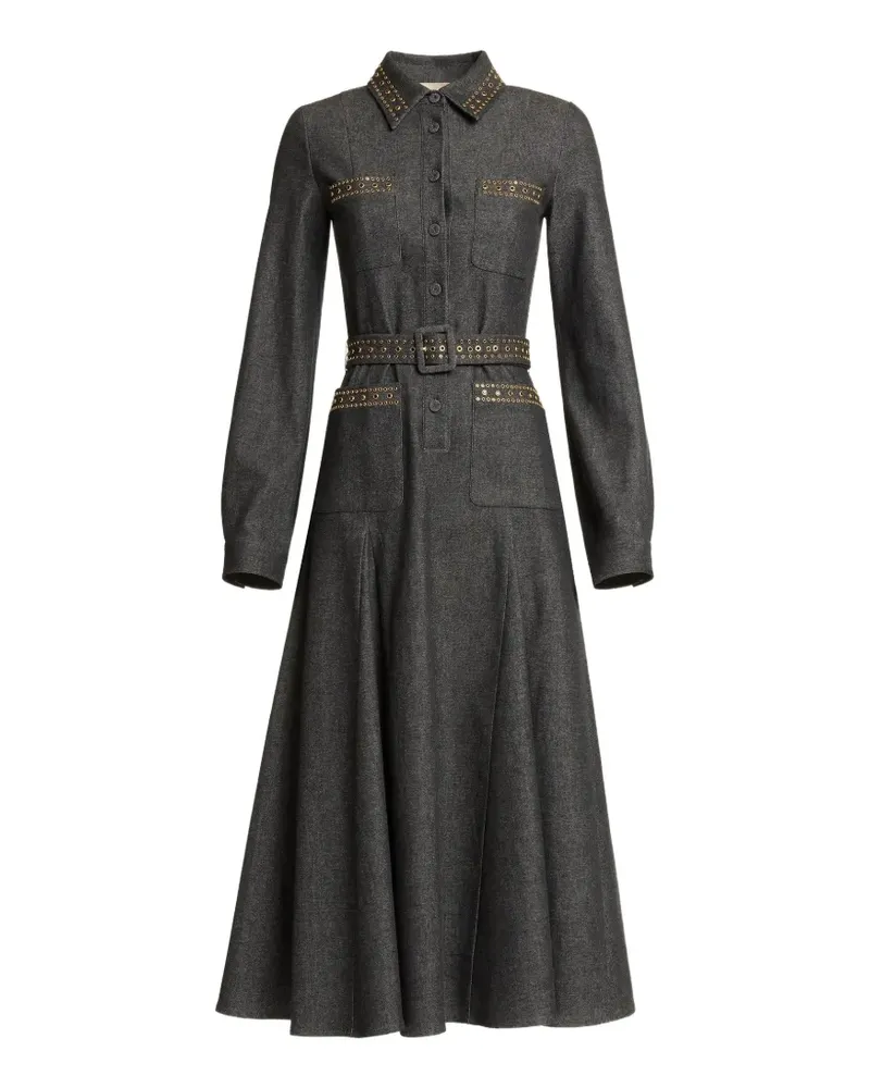 Elie Saab Gestuftes Midikleid mit Nieten - Blau Blau