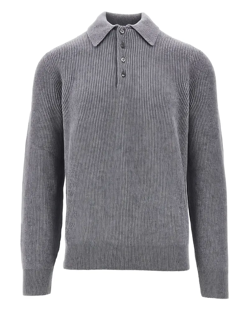 PIACENZA 1733 ribbed polo shirt - Grau Grau