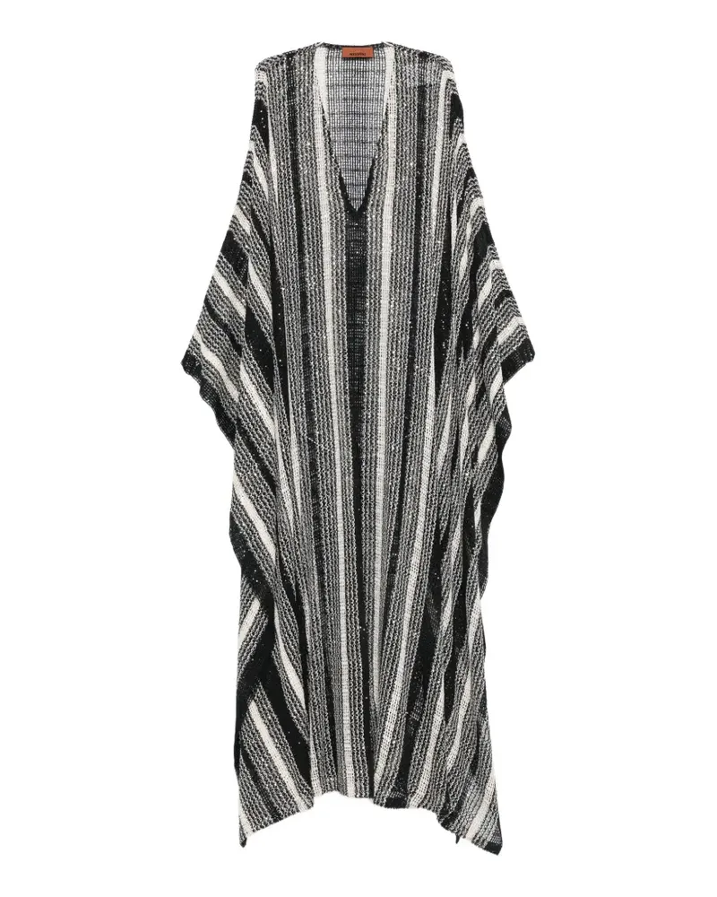 Missoni sequin-embellished striped kaftan - Schwarz Schwarz