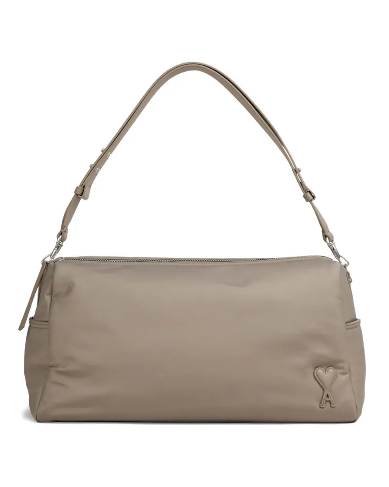 AMI Paris Marcel logo-detail shoulder bag - Nude Nude