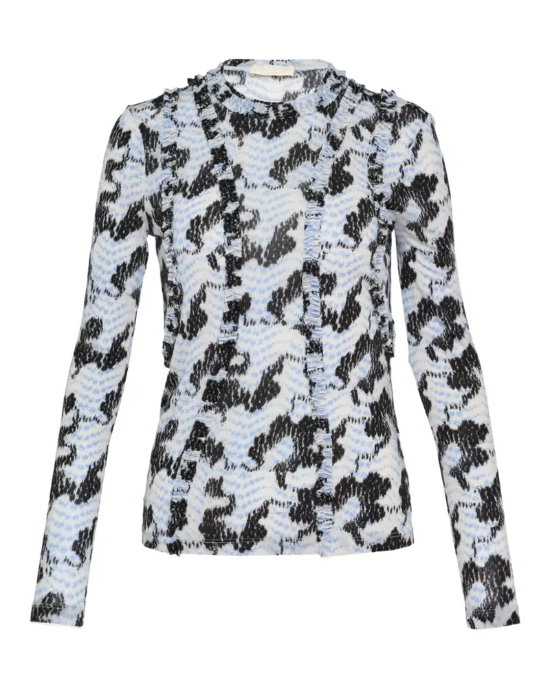 Ulla Johnson Clover ruffled long-sleeve top - Blau Blau