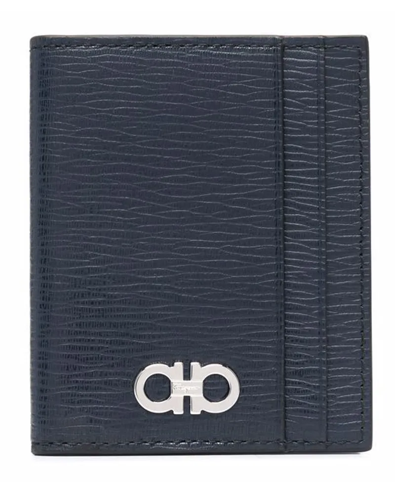 Ferragamo Kartenetui mit Logo-Print - Blau Blau