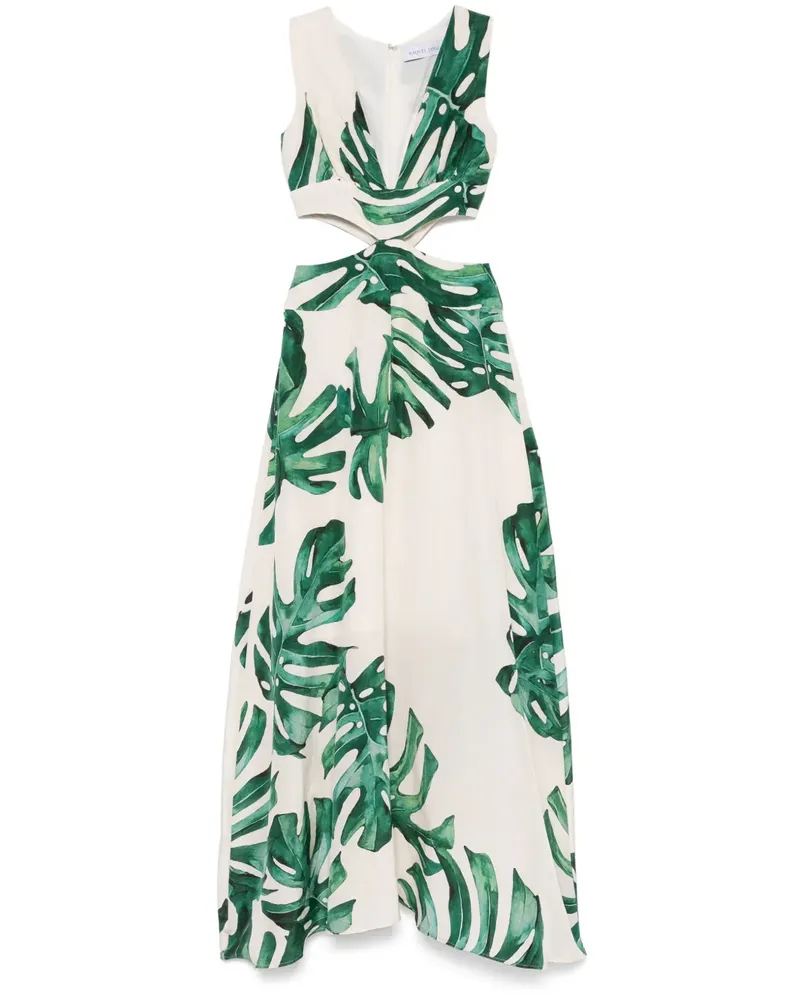 Raquel Diniz Maxikleid mit Cut-Out - Weiß Weiß