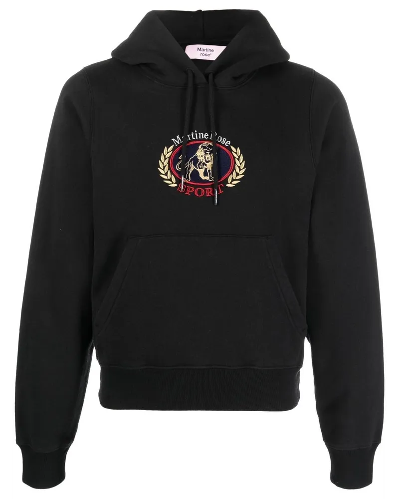 Martine Rose Hoodie mit Logo-Stickerei Schwarz