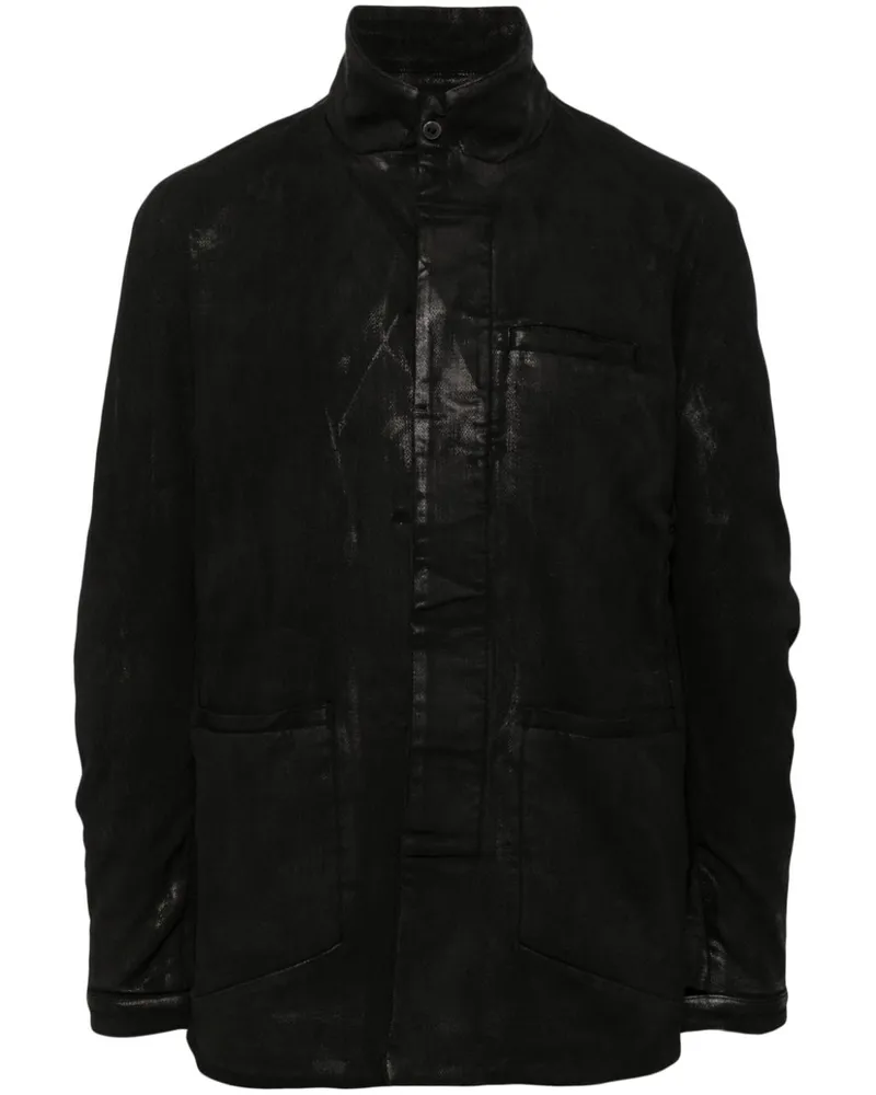 Boris Bidjan Saberi Jacke mit eingefassten Taschen Schwarz