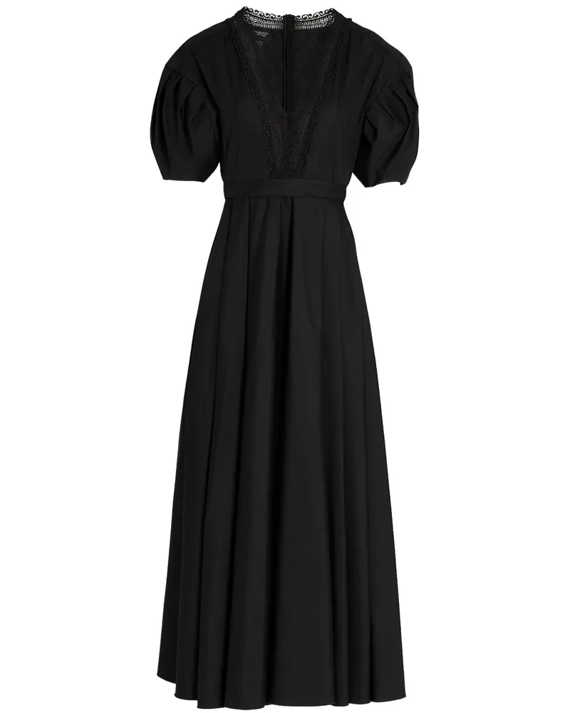 Giambattista Valli Midikleid aus Popeline - Schwarz Schwarz