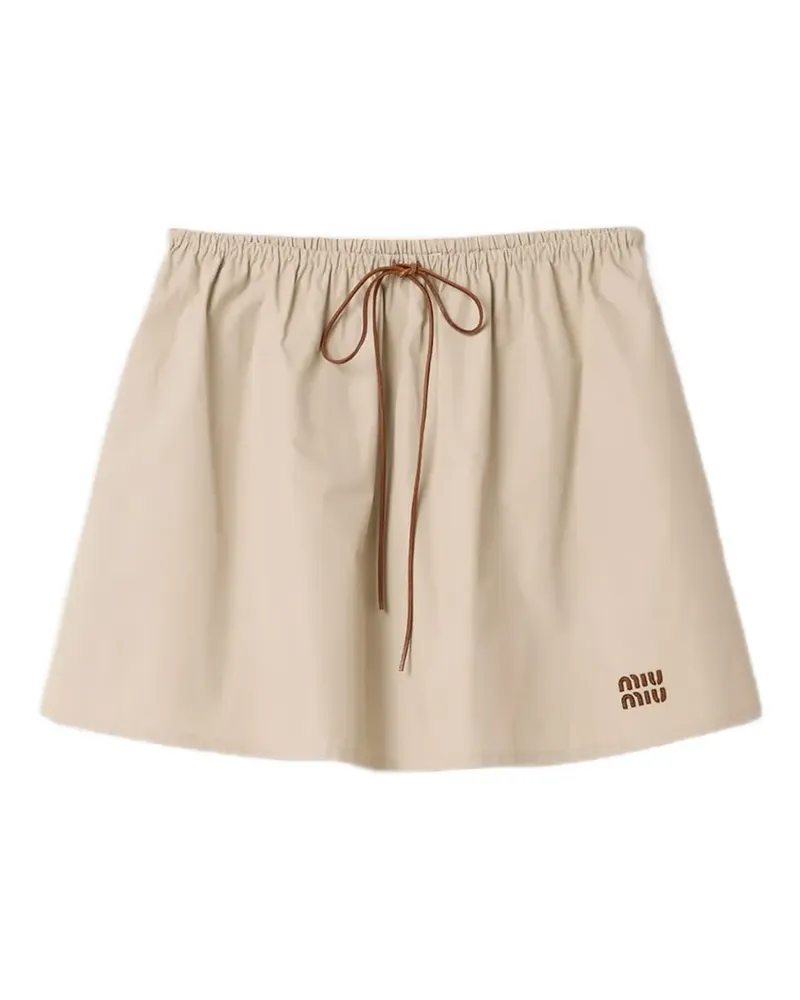 Miu Miu panama cotton skirt - Nude Nude