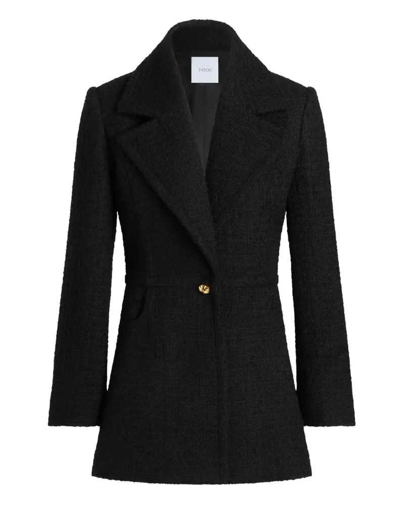 Patou Einreihige Tweed-Jacke - Schwarz Schwarz