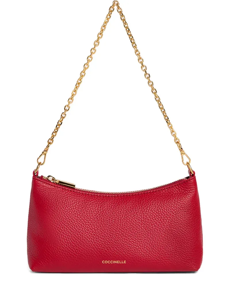 Coccinelle Aura Schultertasche mit Kettenriemen - Rot Rot