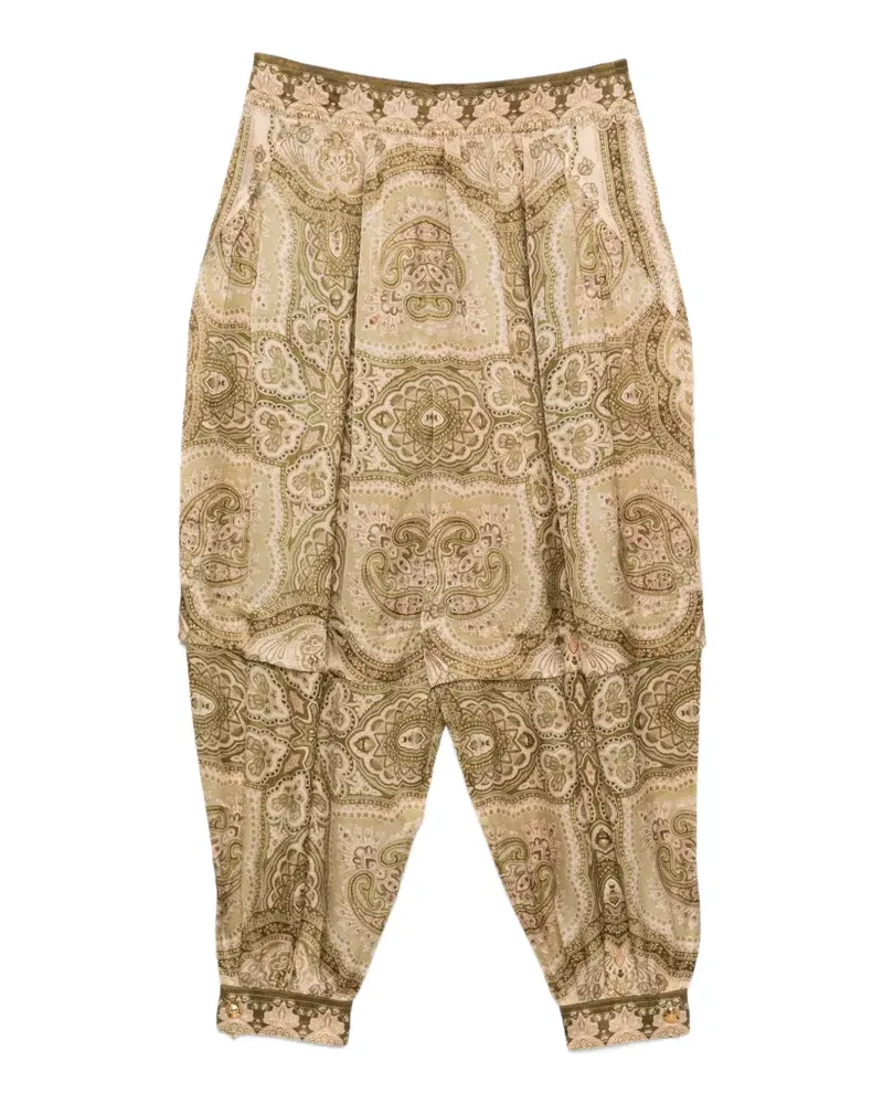 Zimmermann paisley trousers - Nude Nude