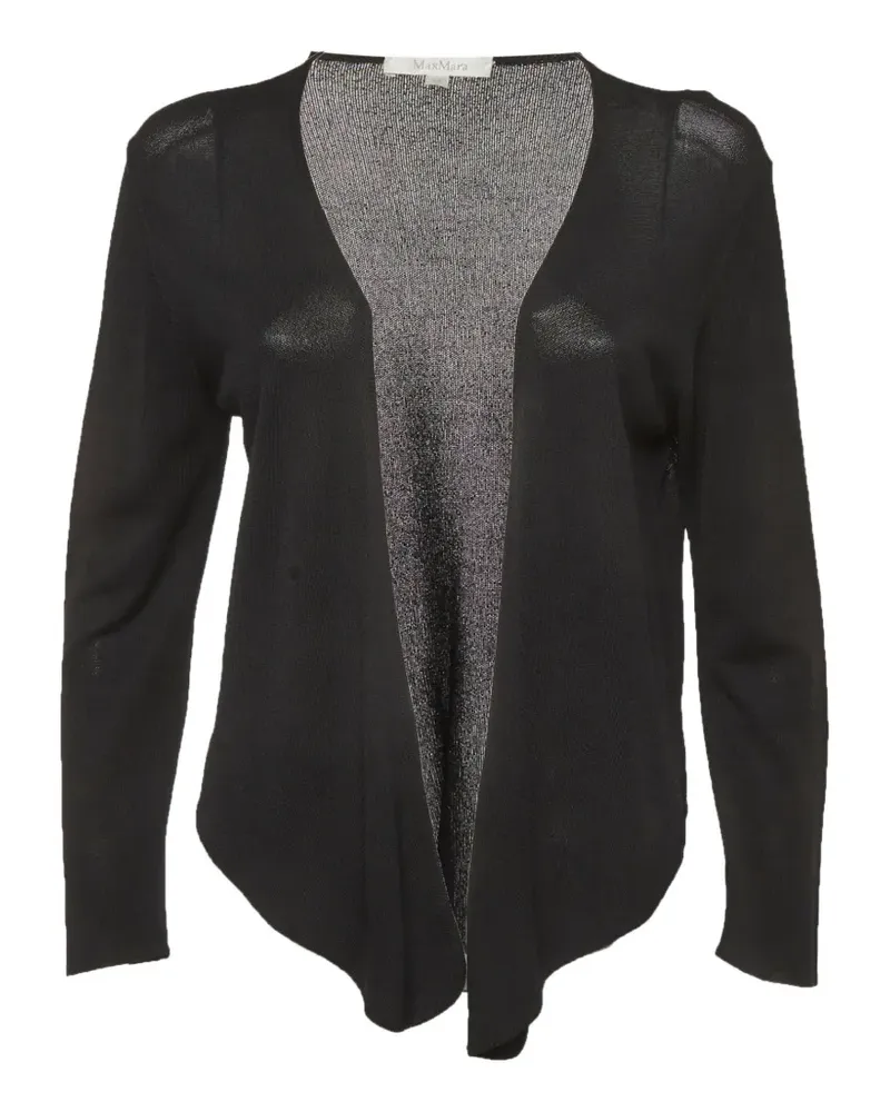 Max Mara Offener Cardigan - Schwarz Schwarz