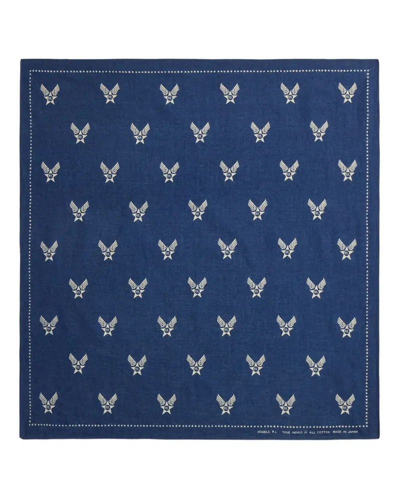 Ralph Lauren Schal mit Sternmuster - Blau Blau