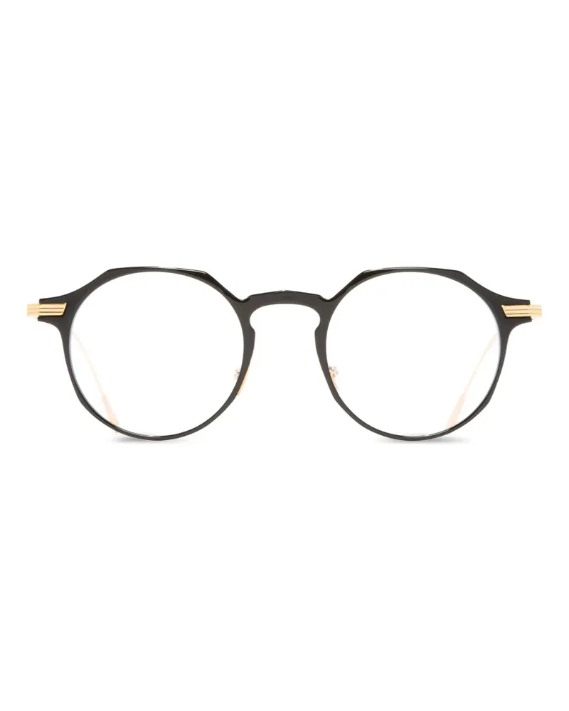 Cutler and Gross Brille mit rundem Gestell - Schwarz Schwarz