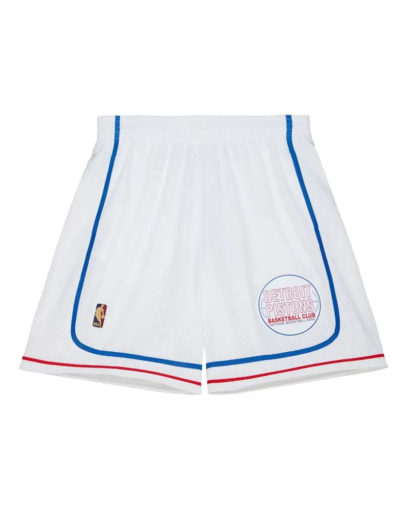 Mitchell & Ness Detroit Pistons 2007 Shorts - Weiß Weiß