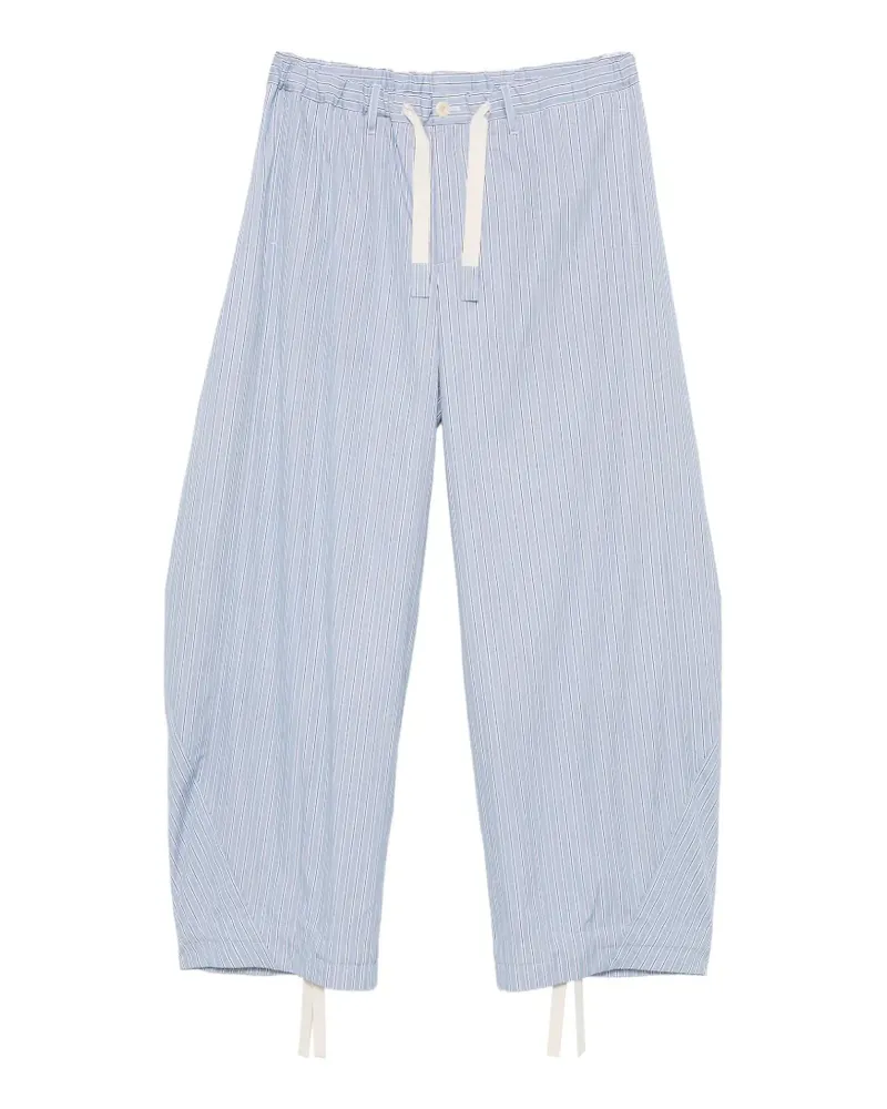 Sacai striped drawstring-waist trousers - Blau Blau