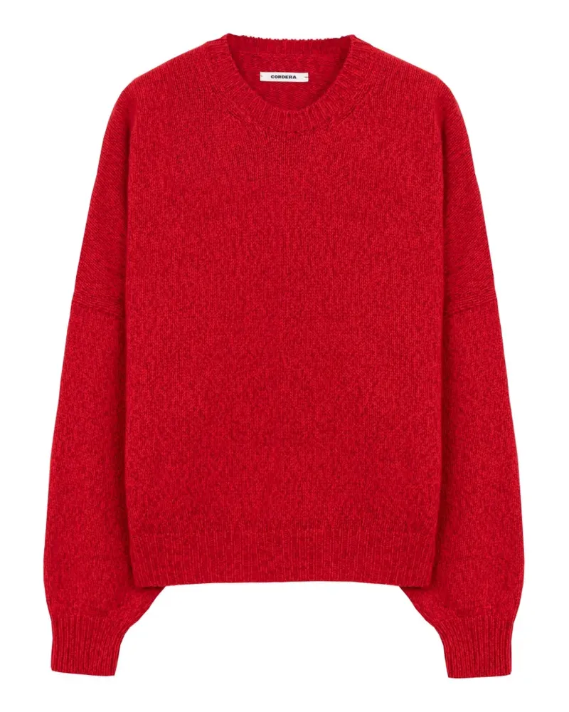CORDERA Pullover mit tiefen Schultern - Rot Rot