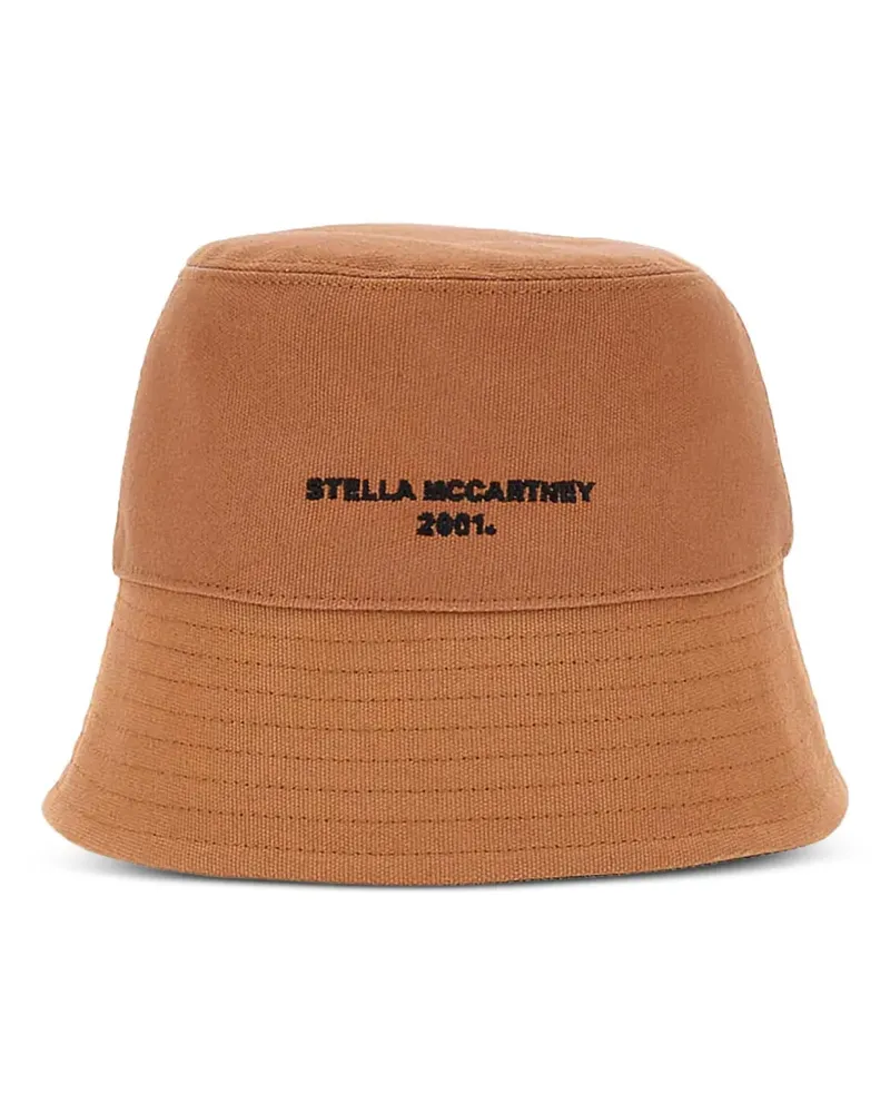 Stella McCartney Fischerhut mit Logo - Braun Braun