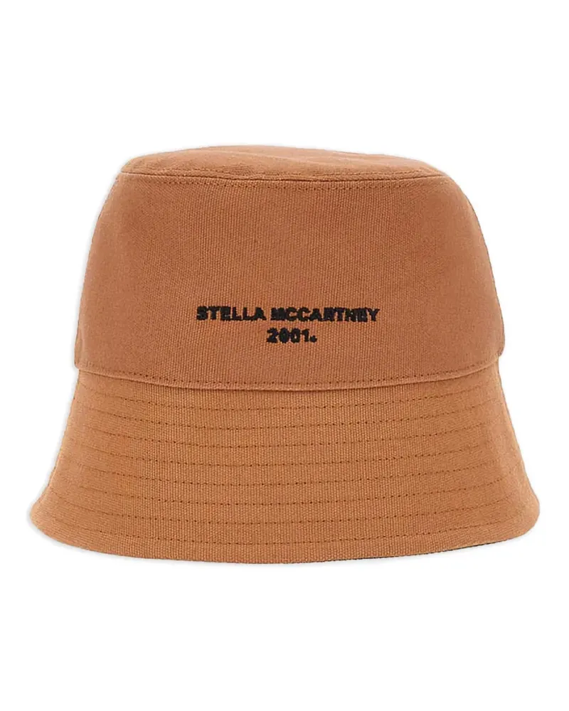 Stella McCartney Fischerhut mit Logo - Braun Braun