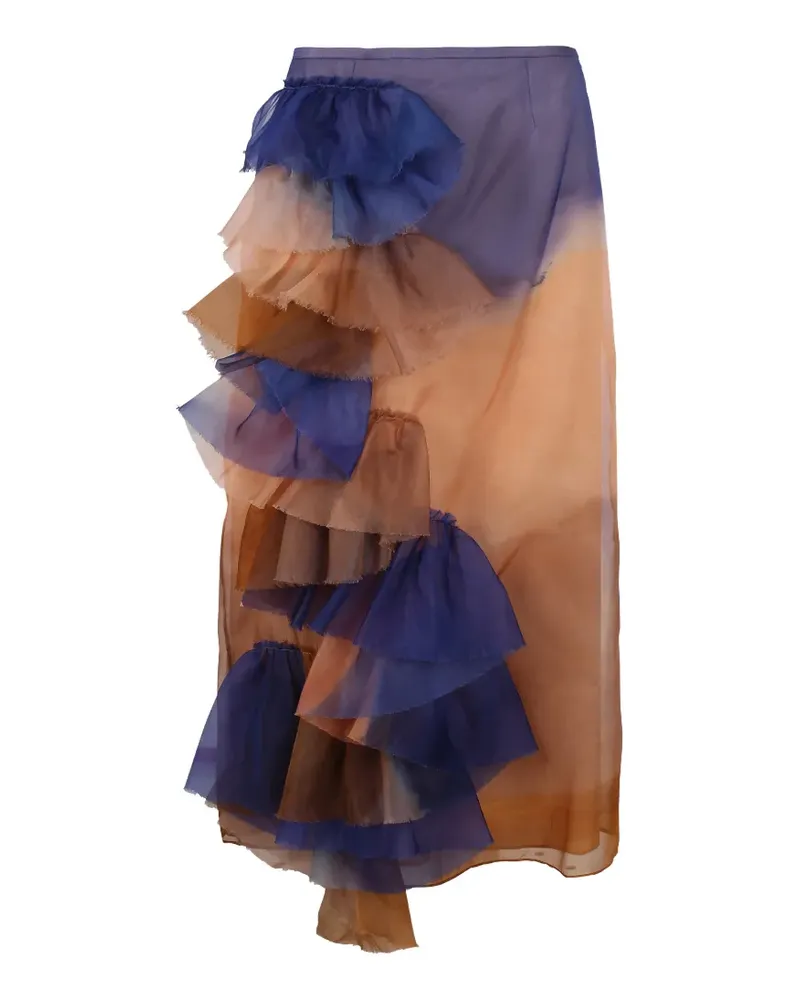 Ulla Johnson Yelena ruffled midi skirt - Blau Blau