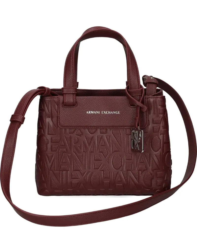 Armani Exchange Tote Bag mit Logo-Schild - Rot Rot