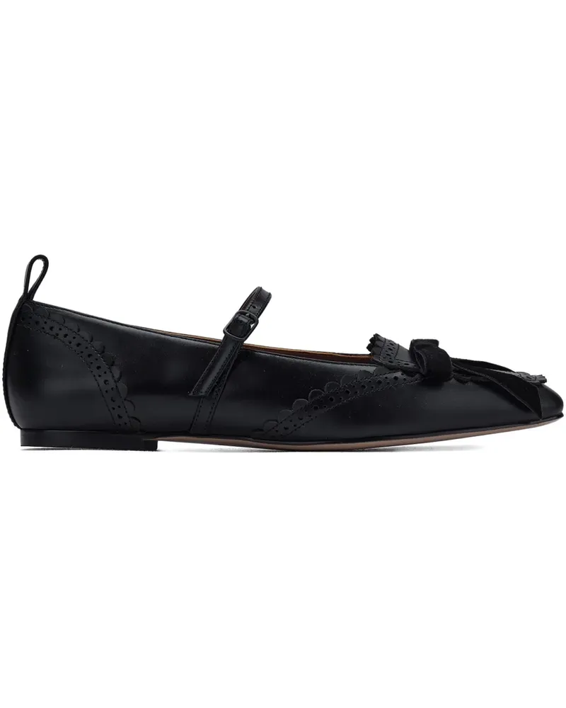 SHUSHU/TONG bow-detail ballet flats - Schwarz Schwarz