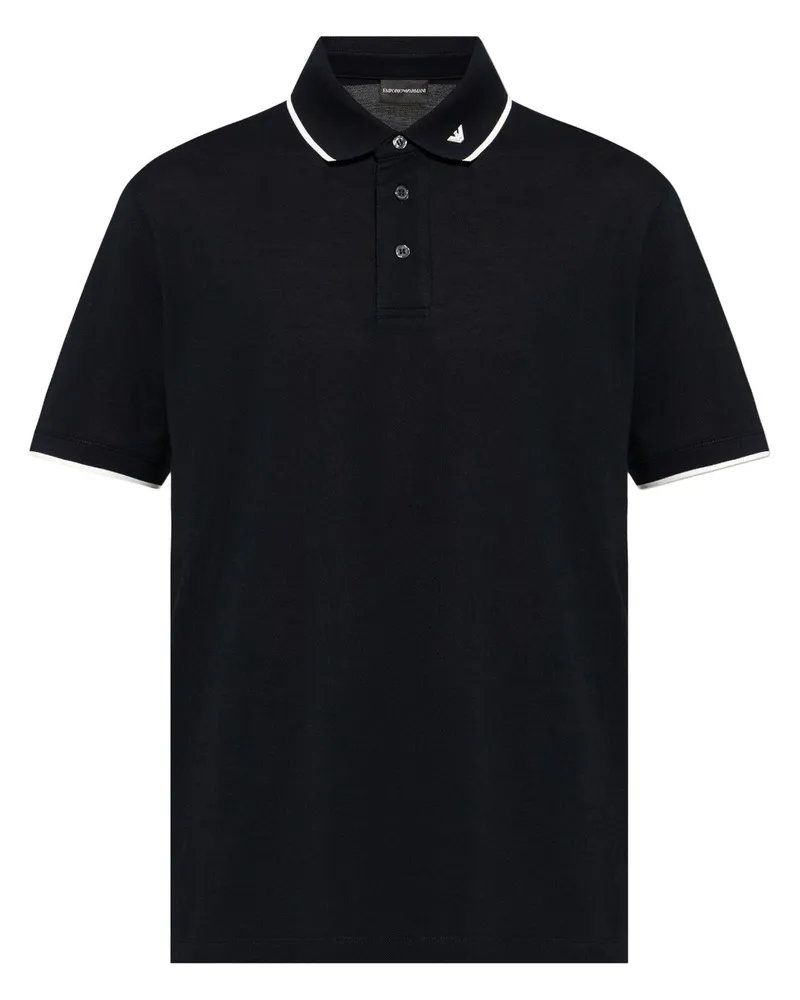 Emporio Armani Poloshirt mit Logo-Stickerei - Blau Blau
