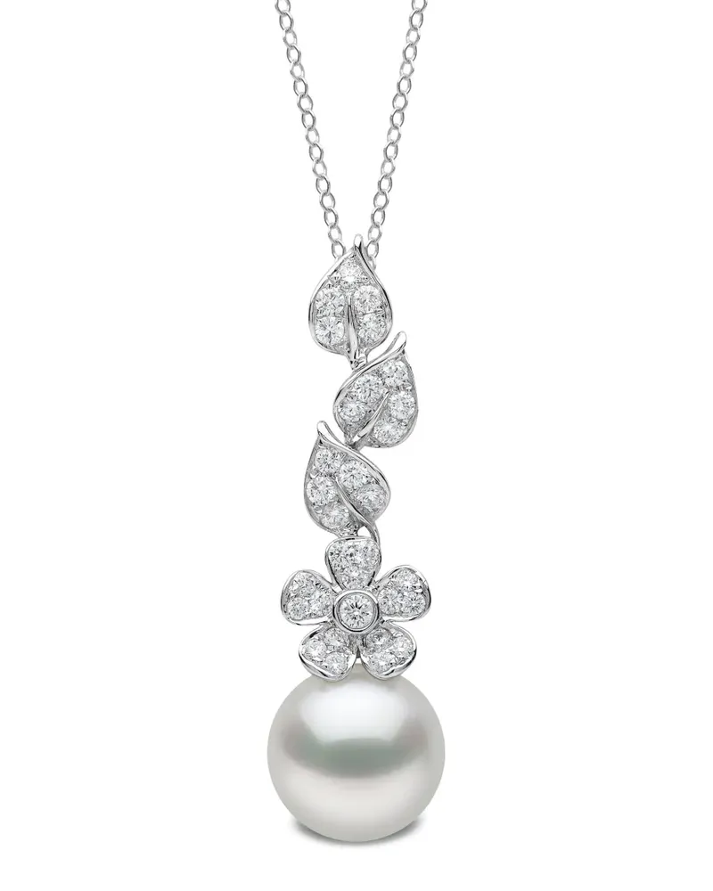 YOKO London 18kt Duchess Weißgoldanhänger mit Südseeperle und Diamant - Silber Silber