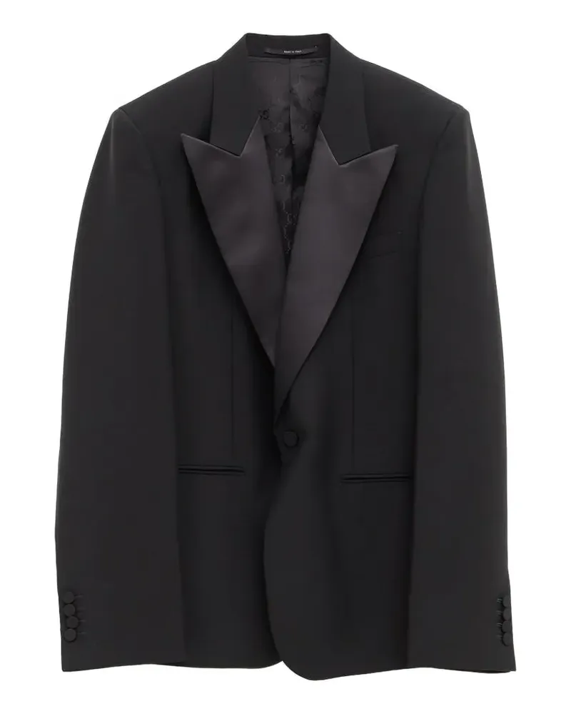 Gucci Anzug mit Satinbesatz - Schwarz Schwarz