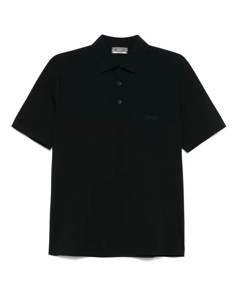Herno Poloshirt mit Logo-Prägung - Schwarz Schwarz