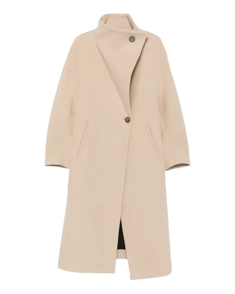 TELA Scott funnel-neck coat - Nude Nude