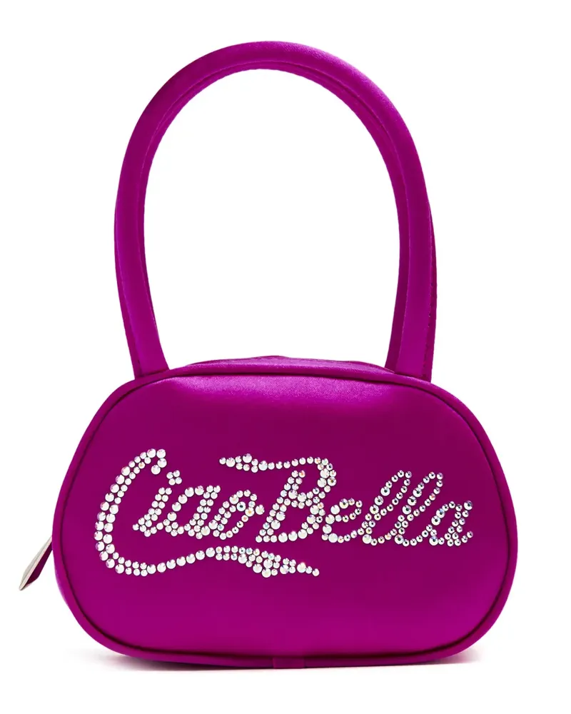 Amina Muaddi Verzierte Superamini Bella Schultertasche - Rosa Rosa