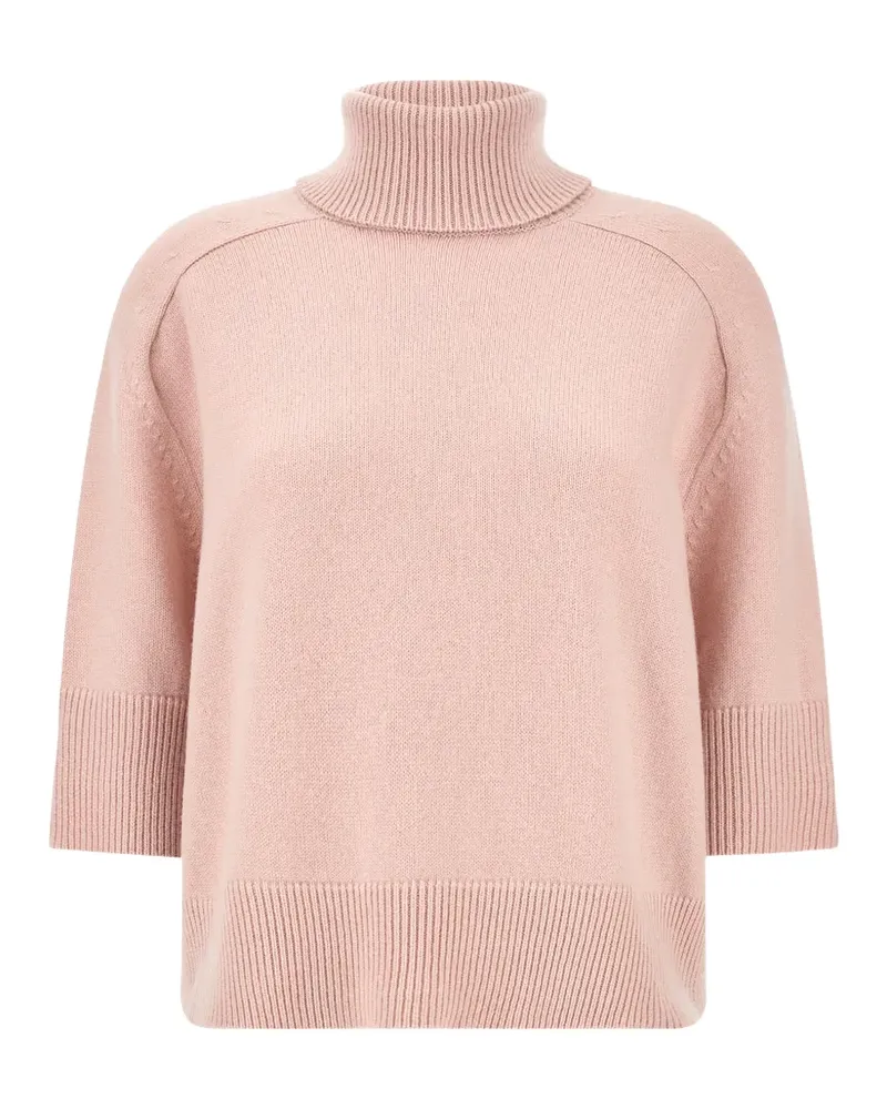 Paul & Shark Gerippter Rollkragenpullover - Rosa Rosa