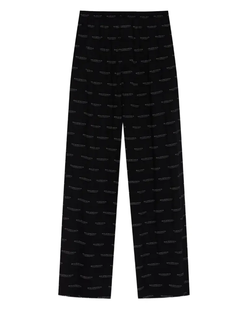 Balenciaga Hose mit Monogramm - Schwarz Schwarz