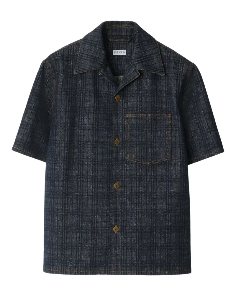 Burberry Kariertes Jeanshemd - Blau Blau