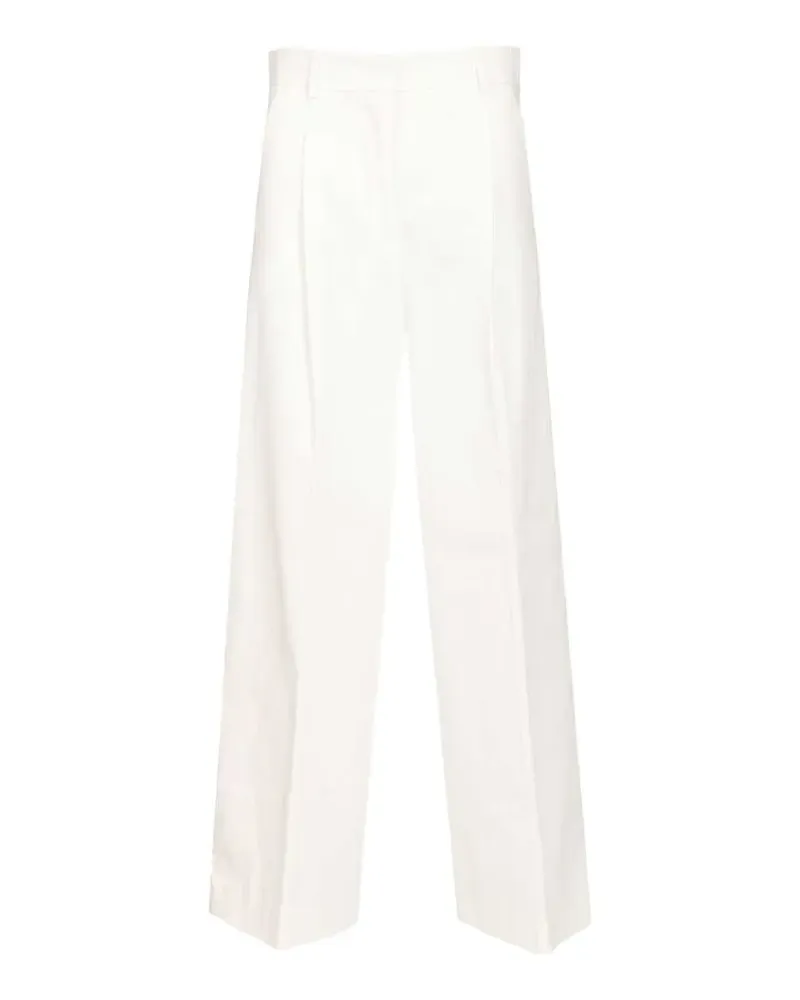 Max Mara gabardine tailored trousers - Weiß Weiß