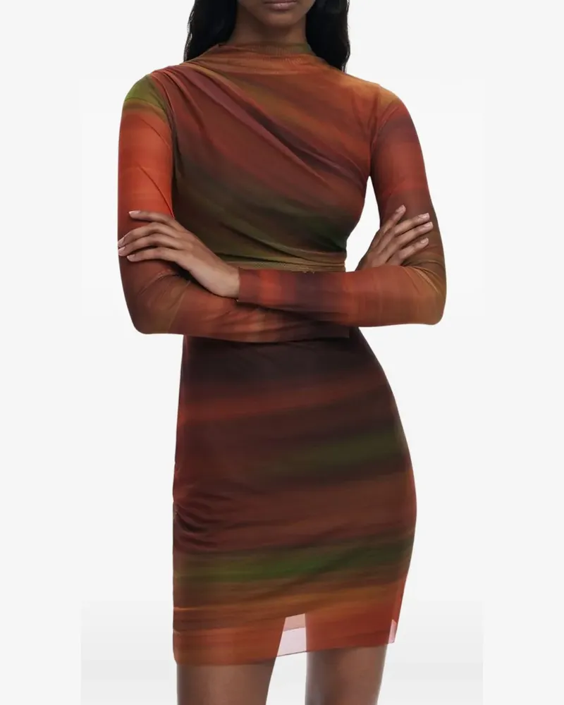 Desigual draped mini dress - Orange Orange
