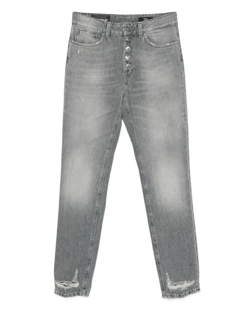 Dondup five-pocket distressed-hem jeans - Grau Grau