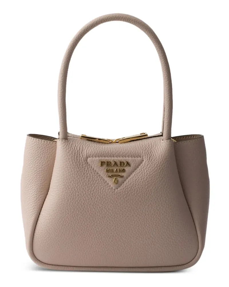 Prada Shopper aus Leder - Nude Nude
