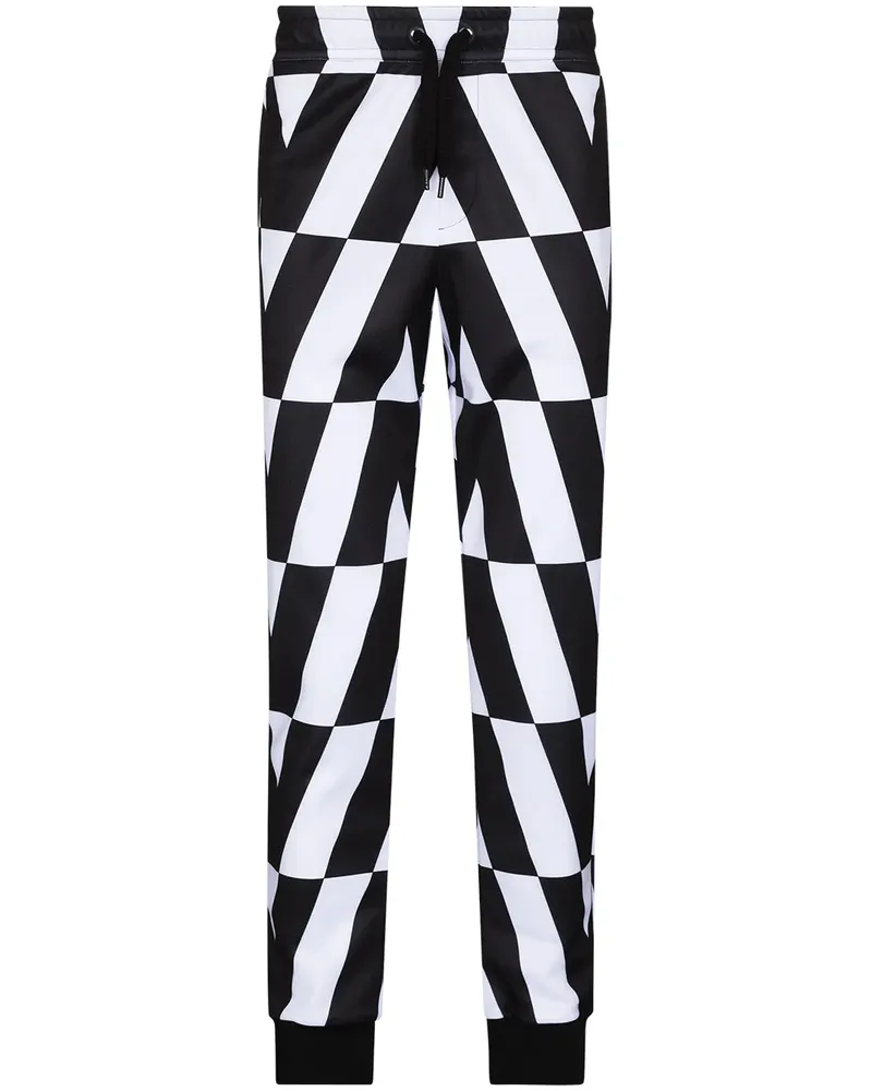 Valentino Garavani Optical Tapered-Jogginghose - Schwarz Schwarz