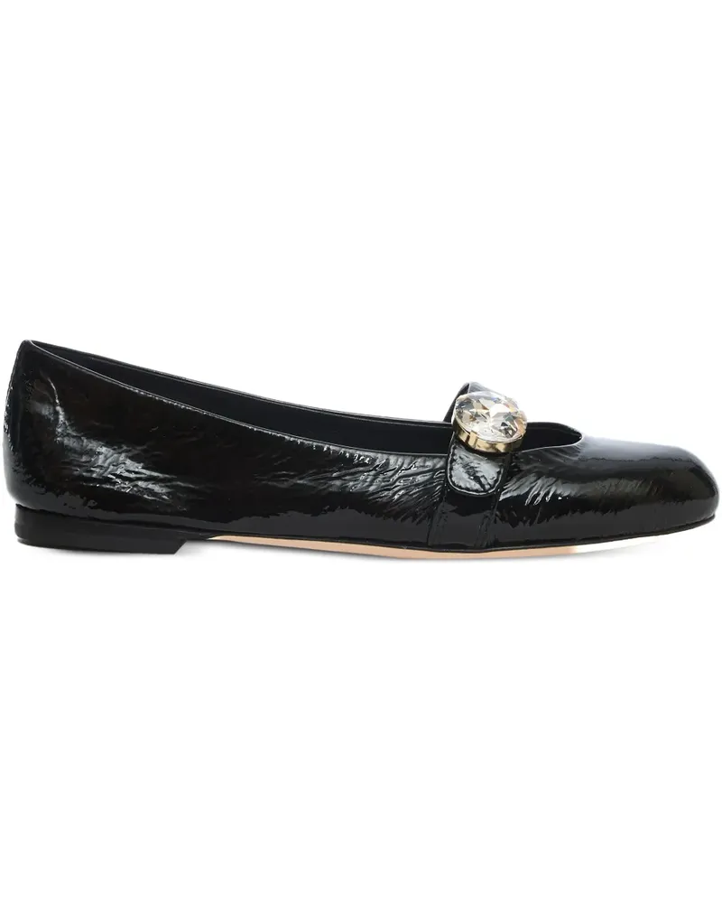 Attilio Giusti Leombruni Ballerinas mit Verzierung - Schwarz Schwarz