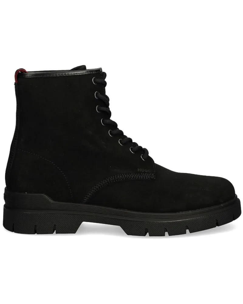 HUGO BOSS Stiefel aus Wildleder - Schwarz Schwarz