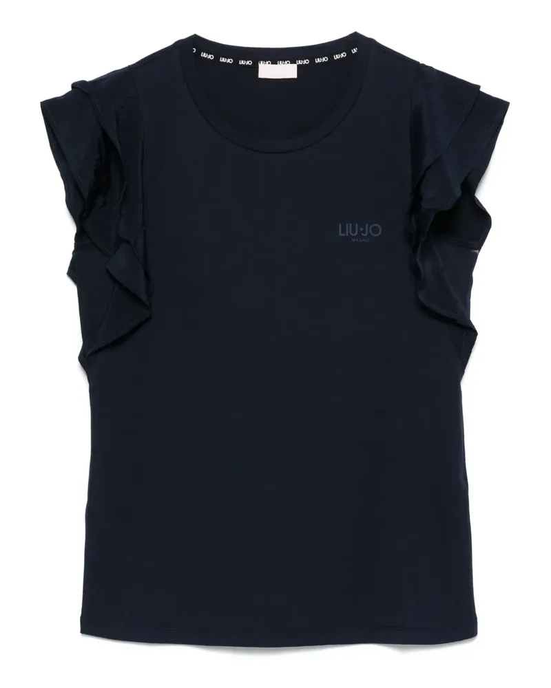 Liu Jo T-Shirt mit Logo-Stickerei - Blau Blau