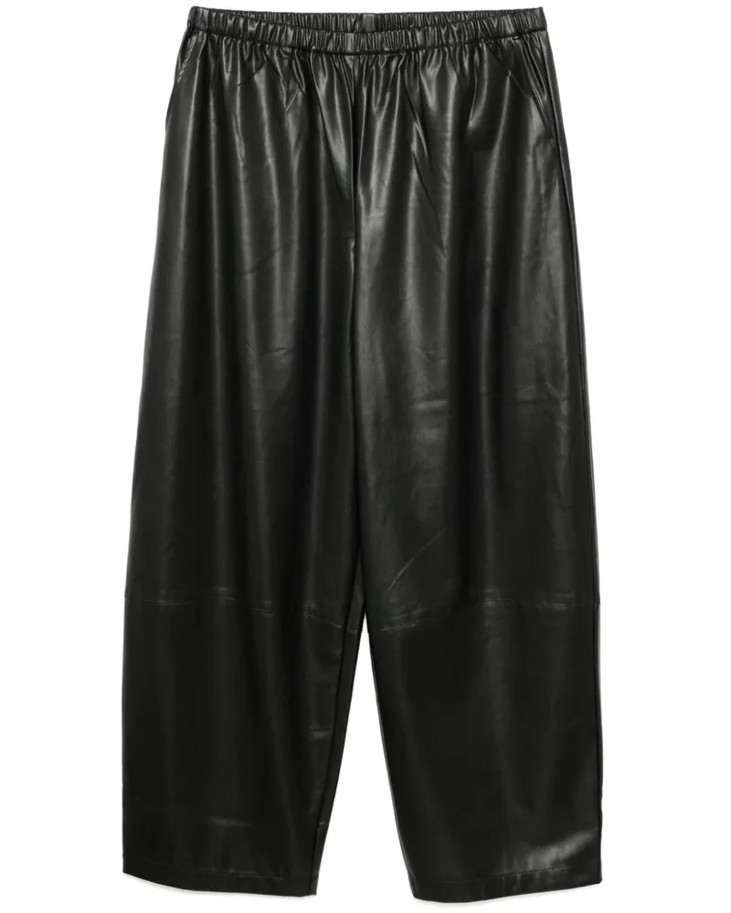 b+ab Hose aus Faux-Leder - Schwarz Schwarz