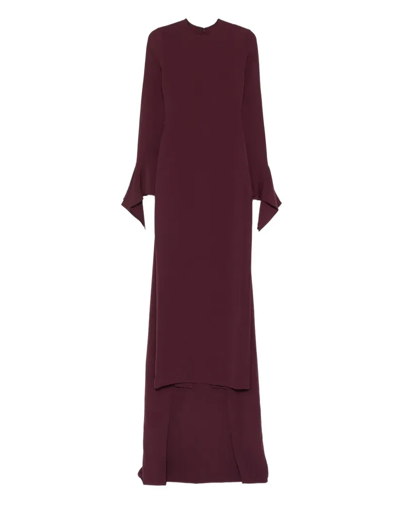 Solace London The Blake Maxikleid mit ausgestellten Ärmeln - Rot Rot