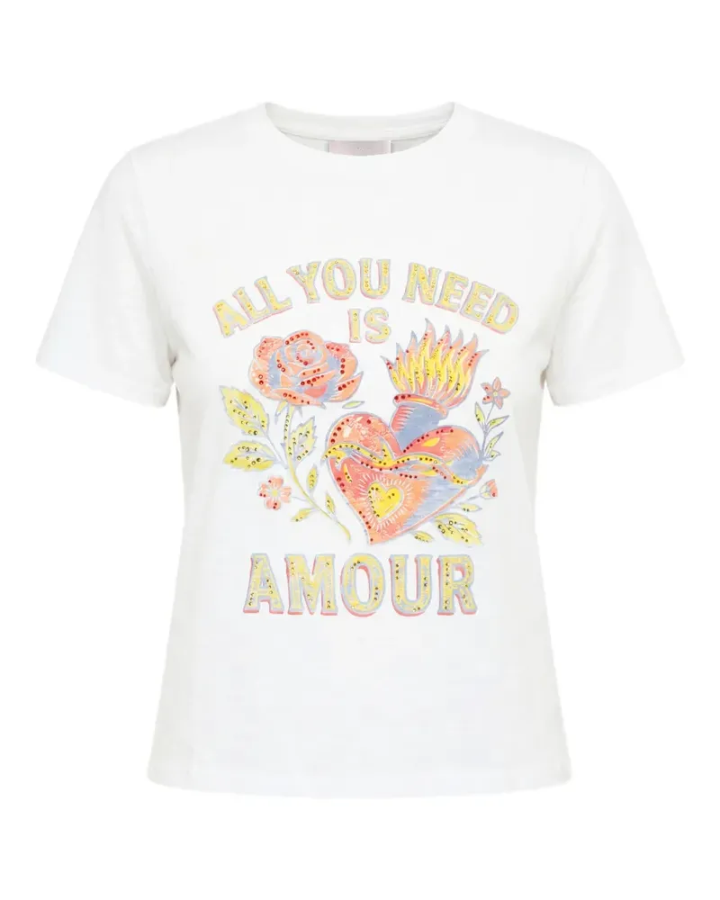 Cinq à Sept Heatset All You Need Is Amour T-Shirt - Weiß Weiß