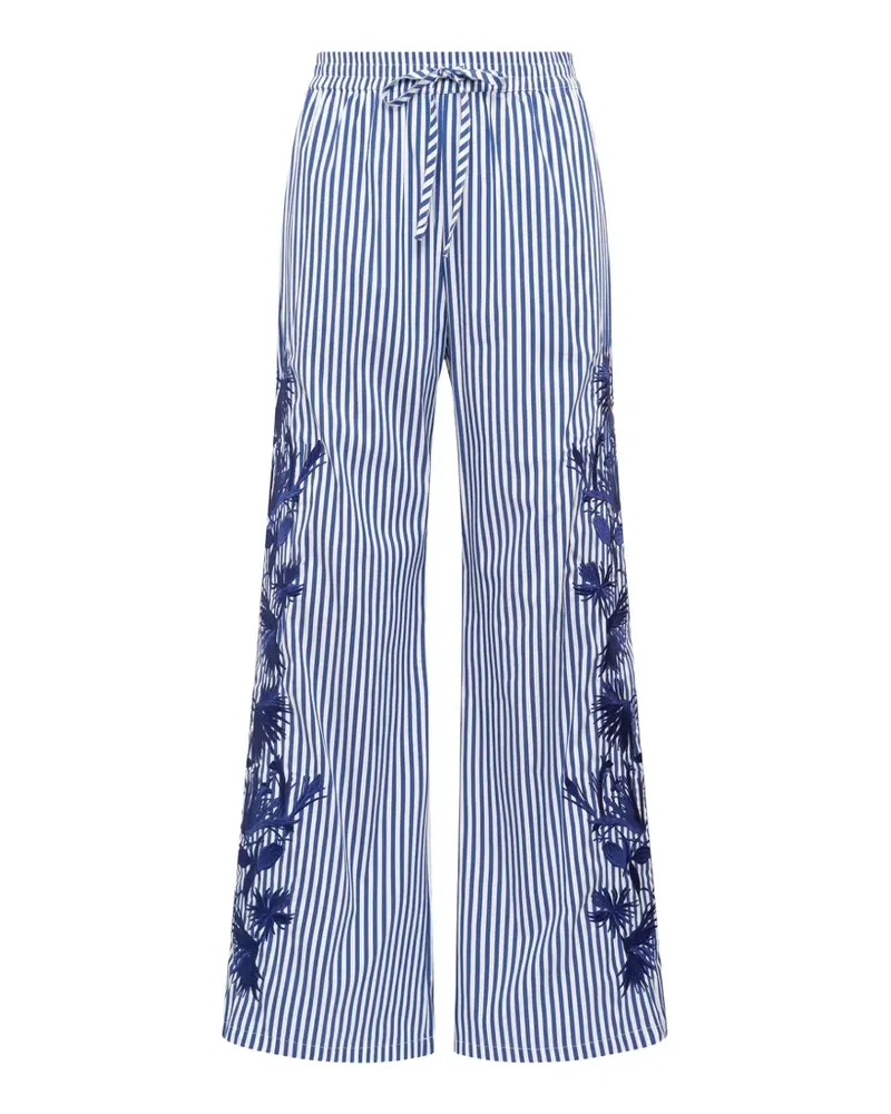 Maliparmi striped embroidered trousers - Blau Blau