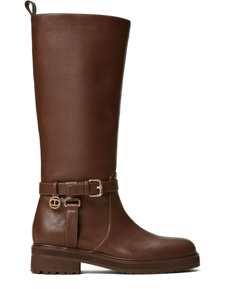Twin-Set Oval T Stiefel 40mm - Braun Braun
