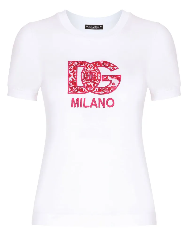 Dolce & Gabbana T-Shirt mit Logo-Print - Weiß Weiß