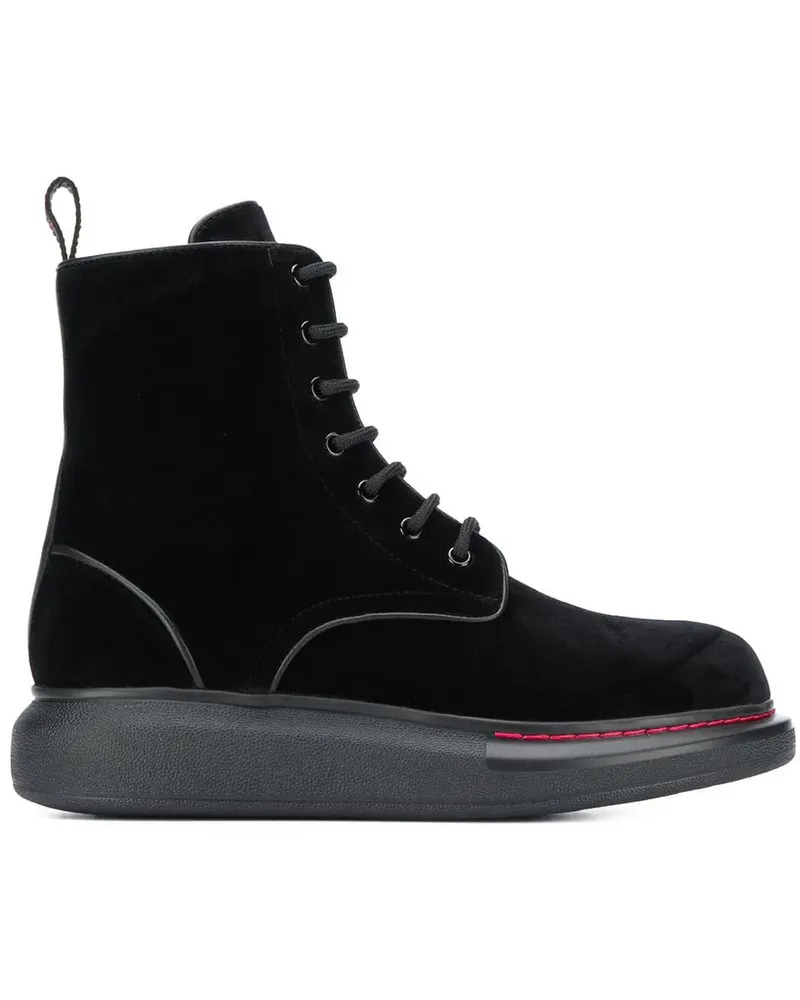 Alexander McQueen Stiefel mit Oversized-Sohle - Schwarz Schwarz