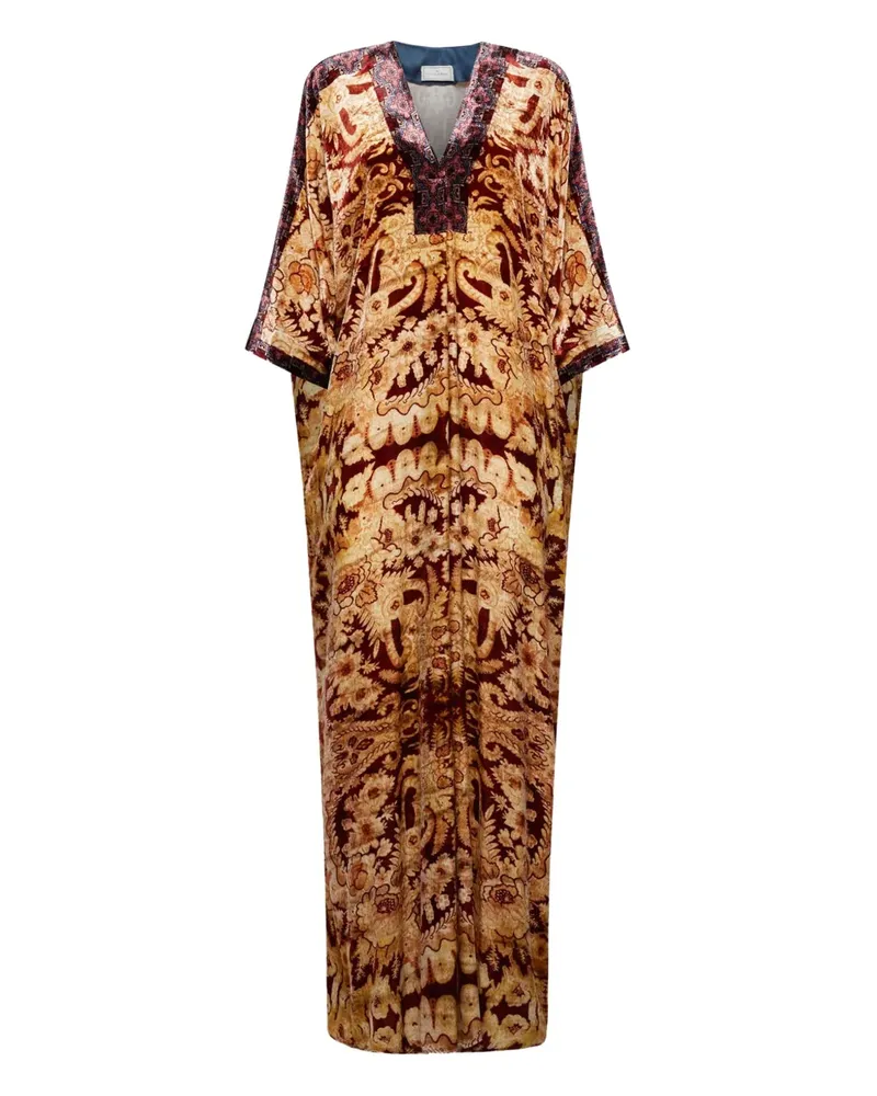 Pierre-Louis Mascia abstract-pattern maxi dress - Braun Braun